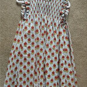 Pink Chicken Sundress with Puff Cap Sleeves